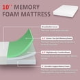 thumbnail image 4 of FDW Queen 10 Inch Medium-Firm Memory Foam Mattress, CertiPUR-US Certified, White, 4 of 7