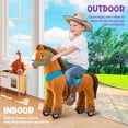 thumbnail image 3 of PonyCycle Ride-On Horse Toy for Kids, No Battery Riding Toy with Hand Brake, Indoor Outdoor Use, Ages 4-7, Brown, E437, 3 of 8