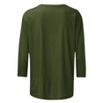 thumbnail image 4 of Timegard Womens Summer Tops Crewneck 3/4 Sleeve Solid Color Comfy Basic Tee Shirts Casual Loose Tops, 4 of 5
