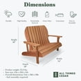 thumbnail image 3 of All Things Cedar Causeuse Adirondack de 54 Po pour l'Extérieur, Siège de Patio, Naturel, 3 of 9
