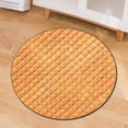 thumbnail image 4 of yulier Round Office Chair Mat for Hardwood Tile Floor Carpets, Computer Chair Mat for Rolling Chair, Splat Mat for Under High Chair, Anti-Slip Floor Protector (15.7” Diameter, Biscuit), 4 of 6
