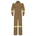 thumbnail image 3 of TTAO One Piece Work Coveralls for Men Reflective Mechanics Overalls Workwear Long Sleeve Suits Khaki M, 3 of 8