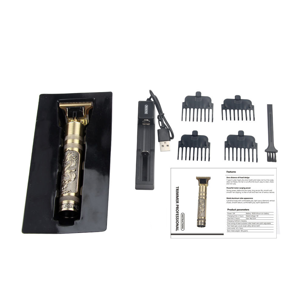 Tondeuse Électrique Rétro Professionnelle Rechargeable Coupe-Cheveux pour la Maison Ensemble de Coupe de Cheveux Lavable