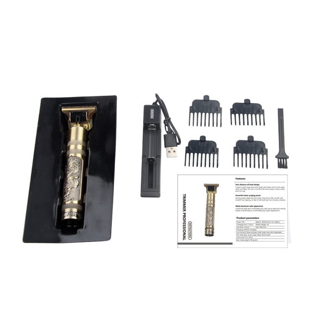 Tondeuse Électrique Rétro Professionnelle Rechargeable Coupe-Cheveux pour la Maison Ensemble de Coupe de Cheveux Lavable