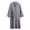 Grey, variant on Bocqde Robe for Women Casual Solid Color Knot Bathrobe Soft Lightweight Cotton Nightgown with Pocket