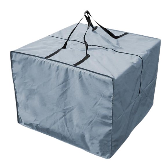 Cushion Storage Bag Foldable Zippered Square Protective Bag Large Storage Bag for Holidays Decorations patio and garden Furniture Outdoor Indoor Gray