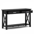 thumbnail image 3 of Simpli Home Kitchener Table Console en Bois Massif de 47 Pouces en Noir, 3 of 7