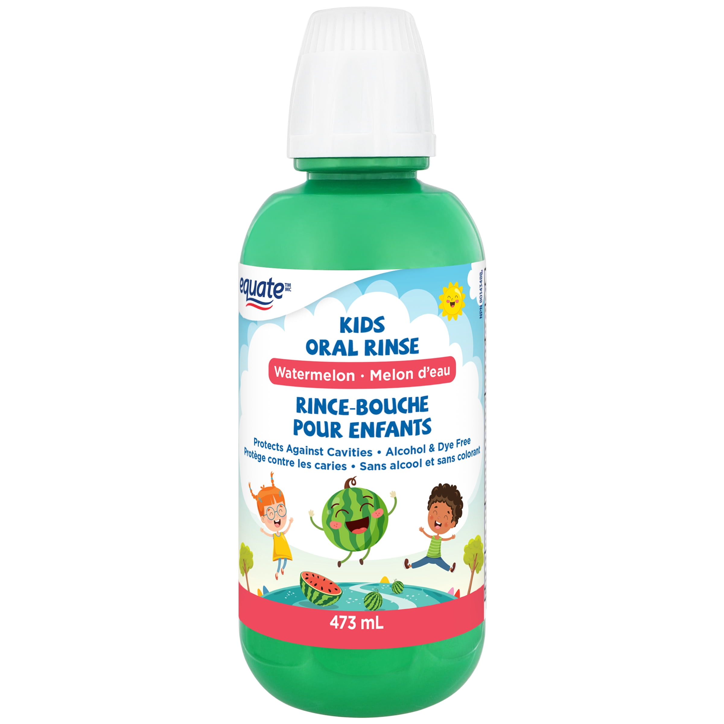 Equate Rince-Bouche pour Enfants au Melon d'Eau, Sans Alcool