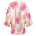 thumbnail image 4 of Nouveaux Hauts pour Femmes 2023 Mode Femme Col Rond Grande Taille T-Shirt Manches Longues Blouse Imprimée Automne Hauts Chandail en Molleton Chemise Manches Longues pour Femmes, 4 of 5