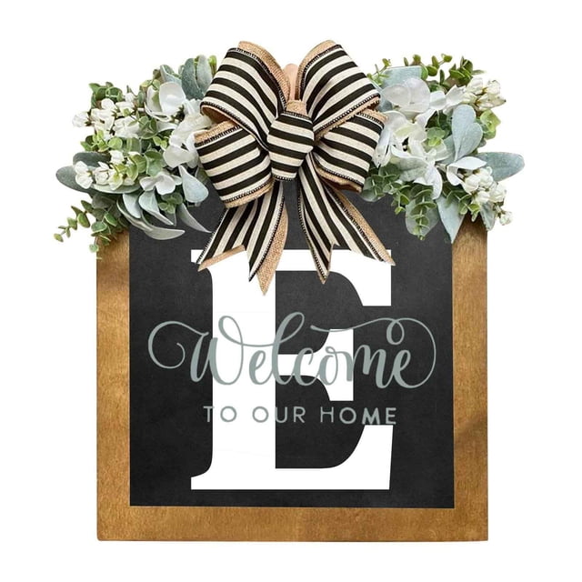 Matoen Last Name Year Round Front Door Wreath Decorative Hanging Plaques In Front Of The Door