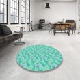 thumbnail image 4 of Ahgly Tapis Rectangulaire Lavable en Machine Intérieur Transitionnel Vert Mer Clair, 5 Pieds x 8 Pieds, 4 of 7