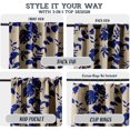 thumbnail image 3 of Vargottam 84 Inch Rod Pocket/Back Tab Cotton Curtains for Windows and Doors - Light Filtering Cotton - Light Filtering Drapes For Doors - Set of 2 Panels, 52"x84" - Vines Motif Design (Blue), 3 of 8
