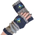 thumbnail image 2 of Winter New Ladies Fingerless Knitted Warm Half Finger Wool Gloves, 2 of 4
