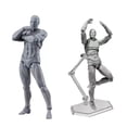 thumbnail image 1 of Customizable Action Figure Body with Holder, Durable PVC, Great Helper for Drawing Sketch - Widely  Drawing Mannequin for Family Office, 1 of 8
