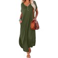 thumbnail image 3 of Cameland Robe d'Été pour Femme Décontractée à Manches Courtes, Robe Évasée Décontractée, Robe Maxi de Plage avec Poches, 3 of 6