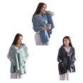 thumbnail image 4 of VONKY Comfortable Wool Shawl Blanket Casual Days Or Special Events Matching Pockets For Convenient grey, 4 of 6