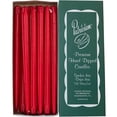 thumbnail image 1 of Patrician Bougies Coniques Trempées à la Main, Lot de 12, Rouges, Sans Coulure et Sans Fumée, 1 of 5