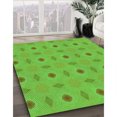thumbnail image 3 of Ahgly Company Tapis d'Intérieur Lavables en Machine Rectangle Transitionnel Vert Émeraude, 5' x 8', 3 of 7