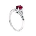 thumbnail image 2 of 5/8ct Oval Ruby & Diamond Ring 14K White Gold, 2 of 4
