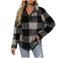 thumbnail image 1 of Birdeem Veste Mode Femme Couleur Unie Manches Longues en Peluche avec Fermeture Éclair, 1 of 1