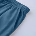 thumbnail image 4 of Linen Pants Men Casual Drawstring Elastic Waist Wide Leg Pants for Summer Beach Loose Trousers with Pockets, 4 of 5