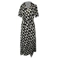 thumbnail image 4 of Fridja Womens Casual en Vrac Bandage à Manches Courtes V-Cou Robe de Cheville, 4 of 5