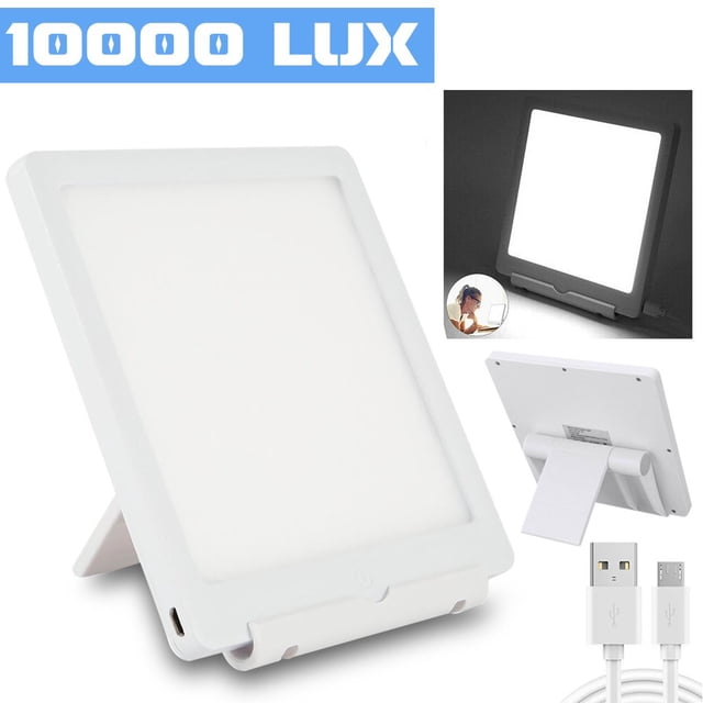 YOPTOP Light Therapy Lamp UV-Free 10000 Lux LED Light Simulation Natural Therapy Sun Lamp Touch Control Stepless Brightness Level Timer Function for Home/Office Use