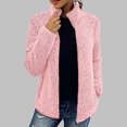 thumbnail image 2 of CEHVOM Femme Mode Manches Longues Confortable Hauts Amples Poche Manteau Long Blouse Liquidation, 2 of 6