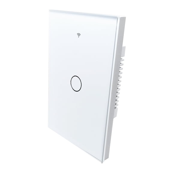 Smart Wi-Fi Wall Switch, 2.4 GHz Wireless Touch Switch, AC100–240 V, 300 W Per Circuit, Fits US Standard Wall Boxes, Tempered Glass Panel