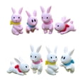thumbnail image 1 of FRCOLOR rabbit miniature 8 Pcs Mini Rabbits Miniature Ornament Kits for Moss Outdoor Micro Landscape DIY Fairy Garden House Terrarium Kit Plant Decoration(4 Pcs Pink Rabbits + 4 Pcs White Rabbits), 1 of 5