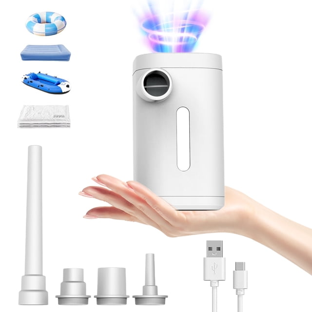 Suncoda Inflations Pump, Wireless Inflations Vacuum Pump Household Swimming Pool Inflations Outdoor Portable Car Inflations Pumping Charging Cleaning in One