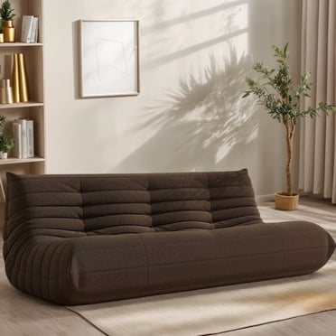 WHGBJA 3 Seaters Oversize Bean Bag Chair,Lazy Floor Togo Sofa Lounger,High-Density Sponges Filling Sofa Comfy Chairs for Adults,Fireside Chair Furniture Gift for Living Room Bedroom,Cofee