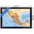 thumbnail image 2 of Map - Mexico Wall Poster, 22.375" x 34" Framed, 2 of 4