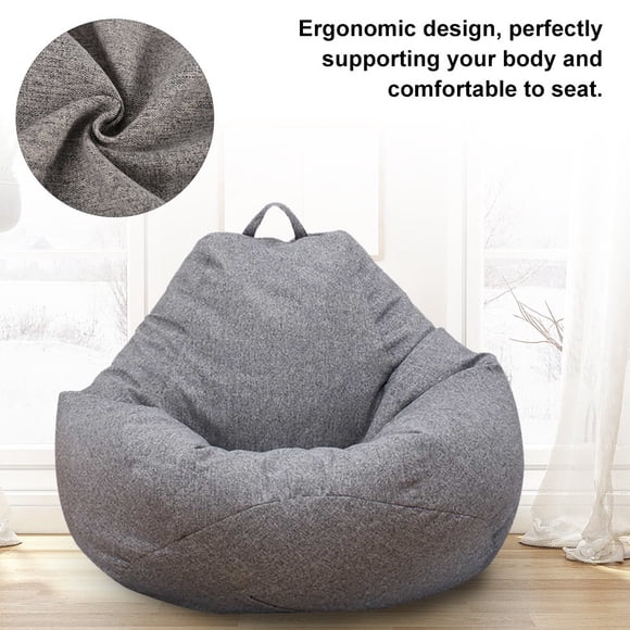 QJUHUNG Bean Bag Chair Cover,Adults Large High Back Bean Bag Sofa Cover Recliner Gaming Storage Bag for Indoor Outdoor BeanBag Chair,No Filling