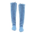 thumbnail image 3 of GUOOL over Knee High Fuzzy Protection Thick Warm Leg Cover Super Soft Thigh High Socks Blue, 3 of 9