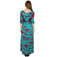 thumbnail image 4 of Bimba Robe Longue Maxi pour Femmes Exclusive Tie-Dye Manches 3/4 Taille Élastique, 4 of 6