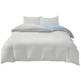 thumbnail image 3 of Dvruxg 4-Piece Washed Polyester Bedding Set – Soft, Breathable & Fade-Resistant | Includes Duvet Cover, Fitted Sheet & 2 Pillowcases | Multicolor, Double-Sided Design (Twin/Full Sizes), 3 of 5