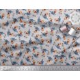 thumbnail image 3 of Soimoi Cotton Poplin Fabric Text,Rugby Ball & Bird Cartoon Print Fabric by Yard 56 Inch Wide, 3 of 3