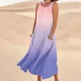 thumbnail image 2 of FAIWAD Robes d'Été Grande Taille pour Femmes 2024 Sans Manches Décontractées Robe Maxi Dégradé Boho Plage Robe Débardeur, 2 of 5
