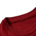 thumbnail image 4 of Chandail à Enfiler Homme Chandail Tricoté Uni pour Homme Col Rond Chandail à Enfiler Manches Longues Ample Chandail à Boutons Hauts Chandail Chandails à Col Roulé pour Homme P-59 Bordeaux TTG, 4 of 6