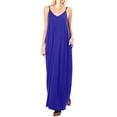 thumbnail image 1 of Robe Longue Maxi d'Été pour Femme Sans Manches à Bretelles, Style Bohème, Col en V, Caftan, Robe Soleil, 1 of 3