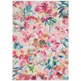 thumbnail image 1 of Julian 3' x 5' Washable Accent Rug, Raspberry and Ivory, 1 of 7