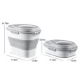 thumbnail image 2 of EGNMCR Storage Trunks Cereal Rice Food Storage Containers, Dispenser Bin With Rolling Wheel Airtight Locking Lid, Dog Pet Flour Plastic Leakproof Kitchen Pantry Hold folding cases, 2 of 7