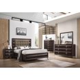 thumbnail image 1 of ACME Tablita Queen Bed in Fabric & Dark Merlot, 1 of 3