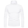 thumbnail image 1 of RKSTN Long Sleeve Tee Shirts for Men Turtleneck Solid Color Tops Fall Winter Soft Stretch Bottoming Blouse Tops, 1 of 6