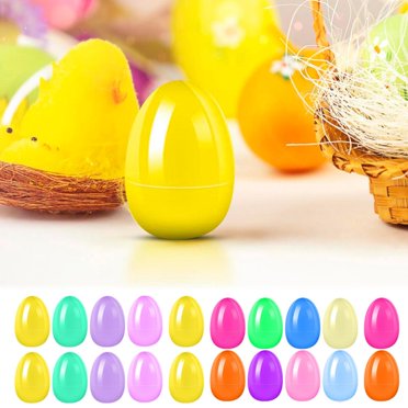 Feltree Easter Openable Plastic Hollow Eggs 20-Pack for Party Favors Surprise Fillable Capsules and Festive Decorations