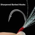 thumbnail image 4 of 10pcs Fishing Jigging Hooks Set Barbed Carp Fishing Hook with Feather and Split Rings Sea Fishhook Fly Fishing Tackle, 4 of 7