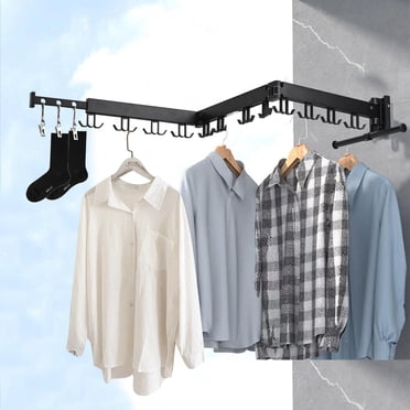 Séchoir à Vêtements Extensible de 22,8 Pouces à 39,3 Pouces, Étendoir à Linge Séchoir à Air pour Vêtements Porte-Serviettes pour Intérieur Extérieur, Blanc