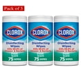 thumbnail image 1 of Clorox Disinfecting Wipes, Fresh Scent, 75 Count, Multi-Pack of 3 Canisters, 1 of 4