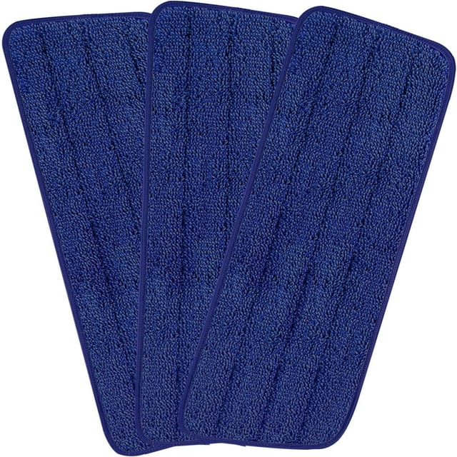 CUITING 3 Pcs Replacement Microfiber Pad for Universal Commercial 16.5 Inch Mop Head Flat Mop Head Wet & Dry Commercial Cleaning Refills Reusable Mop Refills Fit for Most Microfiber Flat